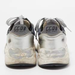 Golden Goose Multicolor Leather and Denim Athletic Sneakers Size 37