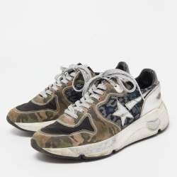 Golden Goose Multicolor Leather and Denim Athletic Sneakers Size 37