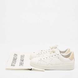 Golden Goose White Leather Purestar Sneakers Size 39