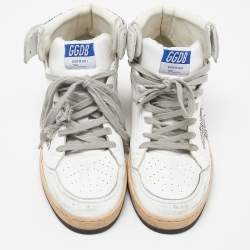 Pre Owned Golden Goose White Leather Sky Star Sneakers Size 41