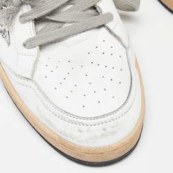 Pre Owned Golden Goose White Leather Sky Star Sneakers Size 41