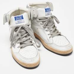 Pre Owned Golden Goose White Leather Sky Star Sneakers Size 41