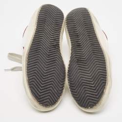 Pre Owned Golden Goose White Leather Super Star Low Top Sneakers Size 35