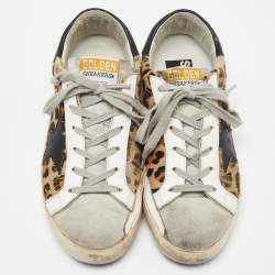 Pre Owned Golden Goose Beige Suede Superstar Low Top Sneakers Size 38