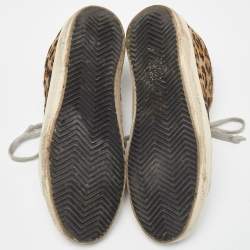 Pre Owned Golden Goose Beige Suede Superstar Low Top Sneakers Size 38