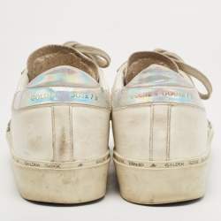 Pre Owned Golden Goose White Leather Hi Star Low Top Sneakers Size 38