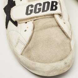 Pre Owned Golden Goose White/Grey Leather and Suede Old School Sneakers Size 37