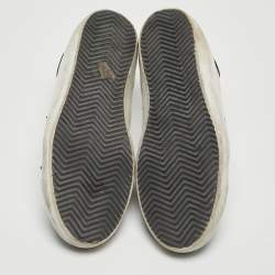 Golden Goose White/Black Leather and Suede Superstar Sneakers Size 40