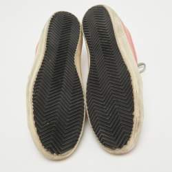 Pre Owned Golden Goose Pink Canvas Superstar Sneakers Size 39