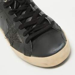 Pre Owned Golden Goose Black Leather Superstar Sabot Sneakers Size 37