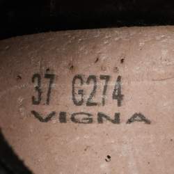 Pre Owned Golden Goose Grey/Black Glitter Fabric and Leather Superstar Sneakers Size 37