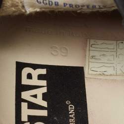 Pre Owned Golden Goose Black Canvas and Leather Superstar Sneakers Size 39