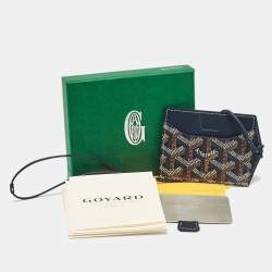 Goyard Navy Blue Goyardine Coated Canvas and Leather Vénus Bag Mirror
