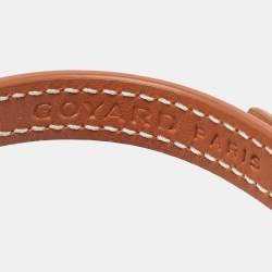 Pre Owned Goyard Black/Brown Goyardine Coated Canvas and Leather Wrap Edmond Bracelet