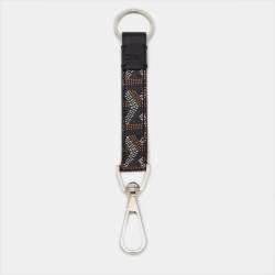 Pre Owned Goyard Black Goyardine Coated Canvas and Leather Mousqueton Key Ring