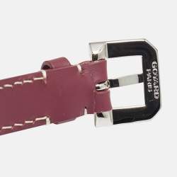 Pre Owned Goyard PM Bag Shoulder Strap Burgundy Leather