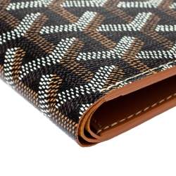 Goyard Dark Brown Goyardine Coated Canvas Grenelle Passport Holder