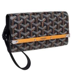 Goyard Black Goyardine Coated Canvas and Leather Monte Carlo Phone Case