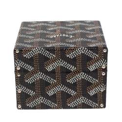 Goyard Black Goyardine Coated Canvas Regence Mini Trunk Jewelry Case