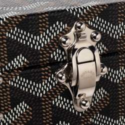 Goyard Black Goyardine Coated Canvas Regence Mini Trunk Jewelry Case