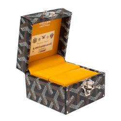 Goyard Black Goyardine Coated Canvas Regence Mini Trunk Jewelry Case