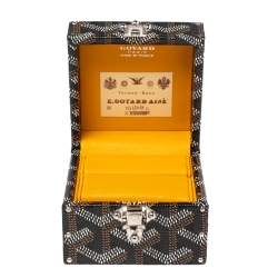 Goyard Black Goyardine Coated Canvas Regence Mini Trunk Jewelry Case