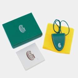 Goyard Green Leather Bag Clip