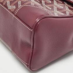 Goyard Burgundy Goyardine Coated Canvas and Leather Mini Saigon Top Handle Bag