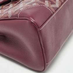 Goyard Burgundy Goyardine Coated Canvas and Leather Mini Saigon Top Handle Bag