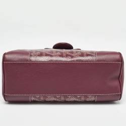 Goyard Burgundy Goyardine Coated Canvas and Leather Mini Saigon Top Handle Bag