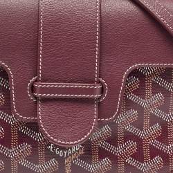 Goyard Burgundy Goyardine Coated Canvas and Leather Mini Saigon Top Handle Bag