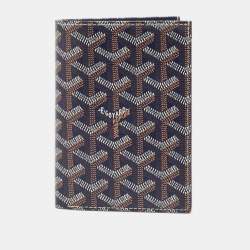 Goyard Navy Blue Goyardine Coated Canvas Moliere Bifold Wallet