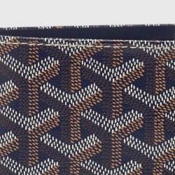 Goyard Navy Blue Goyardine Coated Canvas Moliere Bifold Wallet