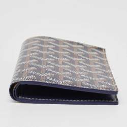 Goyard Navy Blue Goyardine Coated Canvas Moliere Bifold Wallet