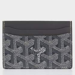 Goyard Grey Goyardine Coated Canvas and Leather Saint Sulpice Card Holder