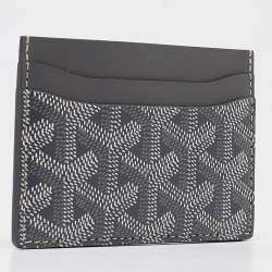 Goyard Grey Goyardine Coated Canvas and Leather Saint Sulpice Card Holder