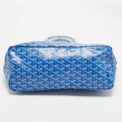 Goyard Blue Goyardine Coated Canvas and Leather Saint Louis PM Tote