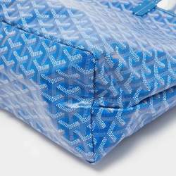 Goyard Blue Goyardine Coated Canvas and Leather Saint Louis PM Tote