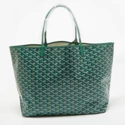Pre Owned Goyard Green Goyardine Coated Canvas and Leather Saint Louis GM Tote