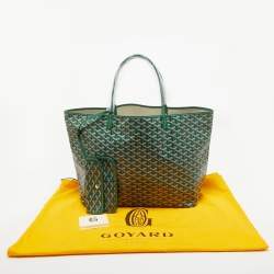 Pre Owned Goyard Green Goyardine Coated Canvas and Leather Saint Louis GM Tote