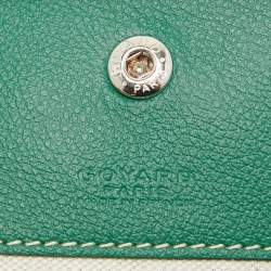 Pre Owned Goyard Green Goyardine Coated Canvas and Leather Saint Louis GM Tote