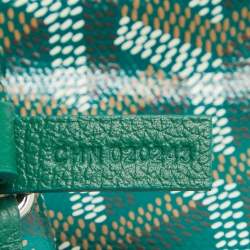 Pre Owned Goyard Green Goyardine Coated Canvas and Leather Saint Louis GM Tote