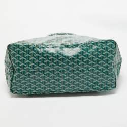 Pre Owned Goyard Green Goyardine Coated Canvas and Leather Saint Louis GM Tote