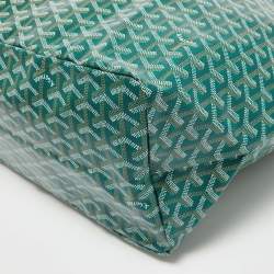 Pre Owned Goyard Green Goyardine Coated Canvas and Leather Saint Louis GM Tote