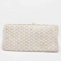 Goyard White Goyardine Coated Canvas and Leather Saint Louis Claire Voie GM Tote