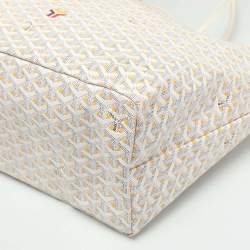 Goyard White Goyardine Coated Canvas and Leather Saint Louis Claire Voie GM Tote