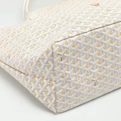 Goyard White Goyardine Coated Canvas and Leather Saint Louis Claire Voie GM Tote