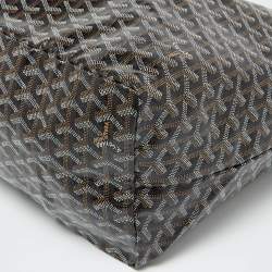 Pre Owned Goyard Black Goyardine Coated Canvas and Leather Saint Louis GM Tote