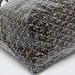 Pre Owned Goyard Black Goyardine Coated Canvas and Leather Saint Louis GM Tote
