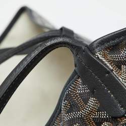 Pre Owned Goyard Black Goyardine Coated Canvas and Leather Saint Louis GM Tote